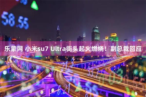 乐蒙网 小米su7 Ultra街头起火燃烧！副总裁回应